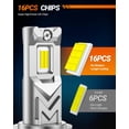 thumbnail image 3 of Bombilla LED antiniebla SEALIGHT H11/H16/H8 13000 LM 6500 K blanca, 3 of 7