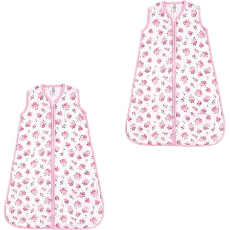 UPC: 0660168883893 | Luvable Friends Unisex Baby Sleeveless Jersey Cotton Sleeping Bag/ Sack/ Blanket 12-18 Month Floral Muslin 2-pack
