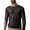 Black, variant on Men's Long Sleeve See-through Tops Mesh Cutout T-Shirts