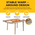 thumbnail image 4 of Orange Pumpkin Table Cloths for 4 Foot Rectangle Tables, Thanksgiving Fall Leaves Botanical Wood Patio Waterproof Elastic Fitted Tablecloths, Washable Rectangular Table Cover for Camping, 4 of 8