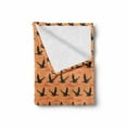 thumbnail image 2 of Geese Soft Flannel Fleece Blanket, Continuous Flock of Flying Bird Silhouettes and Clouds Sunset Sky Print, Cozy Plush for Indoor and Outdoor Use, 70" x 90", Dark Peach Charcoal Grey, by Ambesonne, 2 of 6