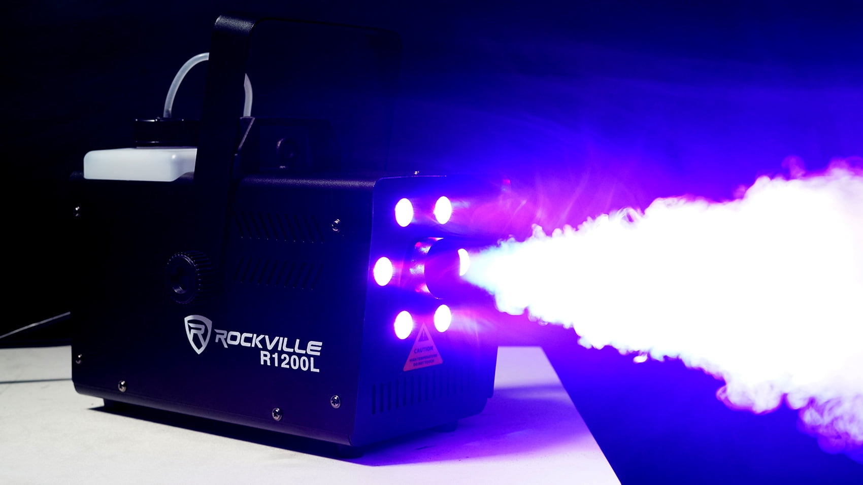 Rockville R1200L LED DMX Fog Machine Fogger+Remote+Gallon of Chauvet Fluid Juice