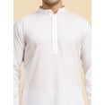 thumbnail image 2 of SKAVIJ Kurta Pajama Set for Men Cotton 2 Piece Top Bottom Traditional Indian Dress White XL, 2 of 11
