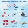 thumbnail image 4 of Gymax 48'' 10-In-1 Multi Game Table w/Billiard Table Tennis Hockey Basketball Football, 4 of 10
