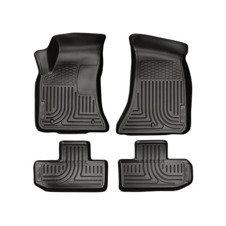 Husky Liners 98071 Weatherbeater Floor Mats Fit 2011-2015 Dodge Challenger - Front/2nd Seat - Black