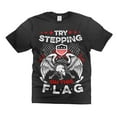 thumbnail image 2 of Mens Patriotic T-shirt Try Stepping On This Flag Shirt USA Patriotic Shirt 4th Of July Shirt (X-Large Navy Blue), 2 of 6