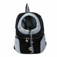 thumbnail image 2 of Comfortable Dog Cat Carrier Backpack, Puppy Pet Front Shoulder Pack Bag with Breathable Head Out Design and Padded Shoulder for Hiking Outdoor Travel, 2 of 13