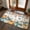 Orange Blue, variant on Small Door Mat Indoor Outdoor 15.7"x23.6", Orange Blue Fall Absorbent Non Slip Entry Rug, Thanksgiving Botanical Pumpkins Low Profile Welcome Mat for Front/Side Door Apartment Entrance Bathroom
