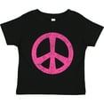 thumbnail image 3 of Inktastic Peace Sign Pink Retro Girls Toddler T-Shirt, 3 of 5
