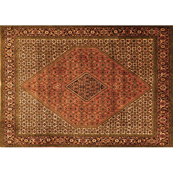Ahgly Company Indoor Rectangle Persian Orange Traditional Area Rugs, 5' x 7'
