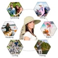 thumbnail image 7 of Solaris Women Outdoor Boonie UV Protecting Sun Hats with Neck Flap and Floral Silk Ribbons for Hiking Safari,Fishing Caps,TAN, 7 of 7