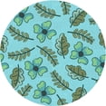 thumbnail image 1 of Ahgly Company Tapis d'Intérieur Rond Lavable en Machine Vert Terre Transitionnel, 3 Pieds Rond, 1 of 7