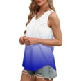 thumbnail image 7 of AherBiu Beach Tops for Women Eyelet Vacation Tank Tops V Neck Sleeveless Gradient Color Cami Shirts, 7 of 7