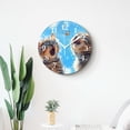 thumbnail image 4 of 16 Inch Wall Clock Battery Operated Silent Clock Decorative for Office, Kitchen, Outdoor, Living Room，Cats Selfie Animal Pets Cute, 4 of 4