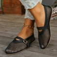 thumbnail image 5 of Oyedens Ballet Flats for Women Ladies Sexy Mesh Slip on Dress Shoes Comfortable Walking Work Shoes, 5 of 7