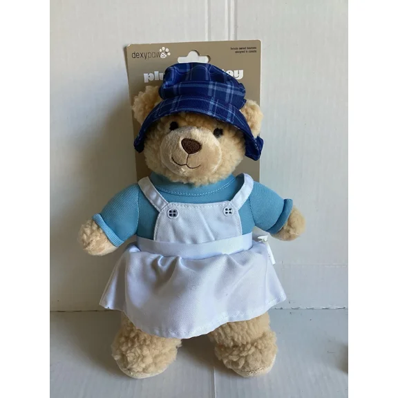 Christmas Holiday DexyPaws Teddy Bear Plush Squeaky Crinkle Dog Toy