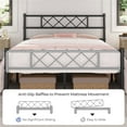 thumbnail image 6 of Topeakmart Full Metal Bed Frame with Crisscross Headboard & Footboard, Black, 6 of 7