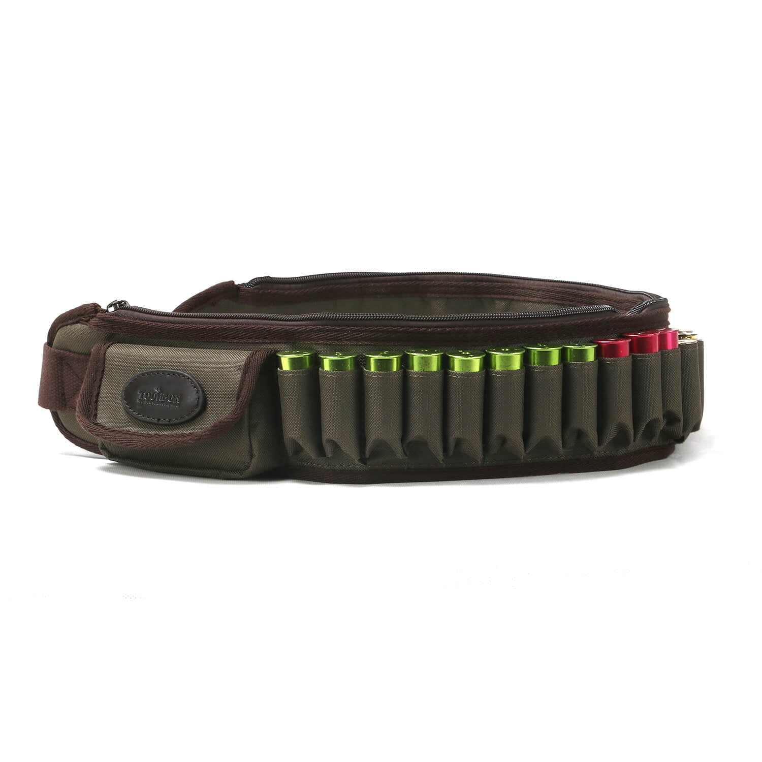 TOURBON Hunting Accessories Nylon Bandolier Shotgun 12/16 Gauge Cartridges Belt Ammo Holder 24 Rounds