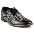 thumbnail image 2 of Metrocharm Alex-06 Men's Plaid Lace Up Wing Tip Classic Oxford Dress Shoe, 2 of 24