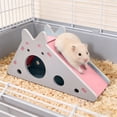 thumbnail image 6 of WEIOUKC Hamster House Hideout with Ladder, Hamster & Guinea Pig House, Durable Chew-Proof, Cozy Sleeping Shelter for Bunnies, Rabbits & Chinchillas, 6 of 7