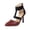 Red, variant on Fesfesfes Slandals for Women's Shoes Back Zip Ankle Strap Sandals Super High Heel Pointed Toe Stilettos