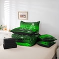 thumbnail image 5 of Feelyou Cartoon Xmas Tree Bedding Comforter Set 7 Pieces for Teen, Kawaii Santa Claus Full Bedding Set, Green Christmas Theme Reversible Fitted Sheet Flat Sheet, Luxury Bedroom Decor, 5 of 7
