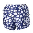 thumbnail image 4 of Women's High Waisted Stretchy Casual Summer Shorts Sports Gym Skull Printed Mid Waist Pants Stretch Elastic Leggings Flowy Shorts S-XL, 4 of 6