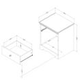 thumbnail image 4 of Table de chevet 1 tiroir pour Enfants, fini Blanc solide, collection Crystal de Meubles South Shore, 4 of 8