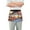 Abstract Psychedelic Mushroom Sun, variant on Flower and Leaves Server Apron with 3 Pockets Waterproof Waitress Waist Short Apron for Man Woman 12 Inches