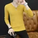 thumbnail image 2 of Suéter de punto con cuello en V para hombre, jersey verde liso, clásico, japonés, retro, jersey de algodón de gran tamaño, novedad en Overfit X, 2 of 4