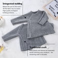 thumbnail image 5 of Baozhu Knitting Autumn Winter Warm Newborn Baby Solid Color O-Neck Sweater Dress+ Hat Set Infant Girl Long Sleeve Pullover Top, 5 of 5