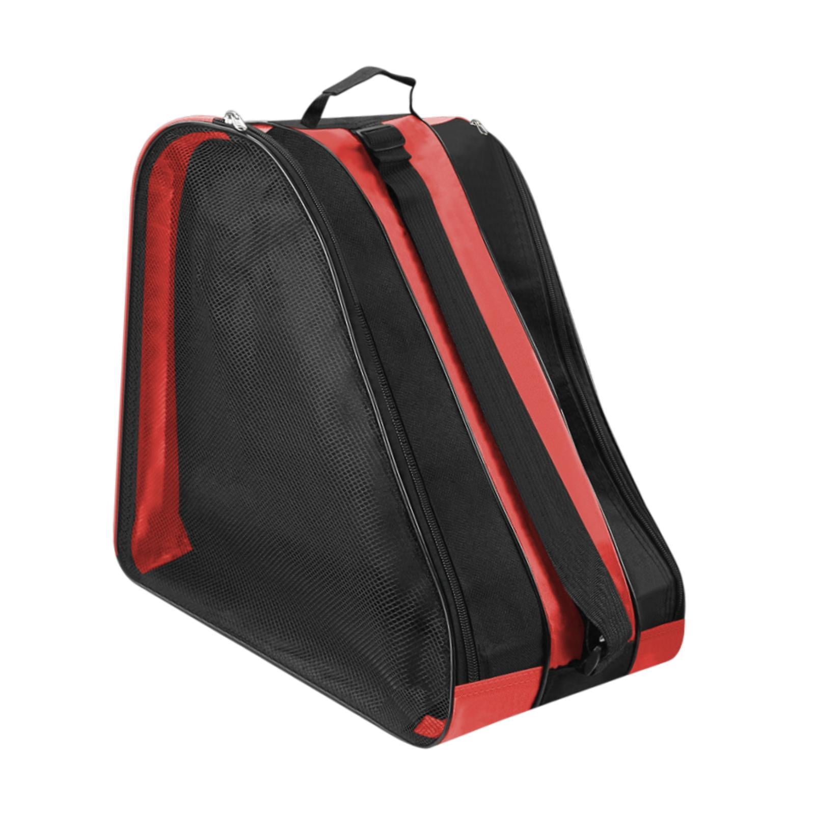 harayaa Roller Skate Bag Ice Skate Bag Load Bearing for Girls Boys Skating Shoes Storage Red