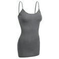 thumbnail image 3 of Essential Basic Women Basic Built In Bra Spaghetti Strap Layering Cami Top Tank - Junior Size, 3 of 5