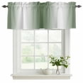 thumbnail image 2 of Sage Green White Ombre Valances for Windows, Decorative Rod Pocket Window Valance Curtains, Minimalist Gradient Farmhouse Short Curtain Drapes for Kitchen/Living Room, 2 Panels, 54" W x 18" L, 2 of 8