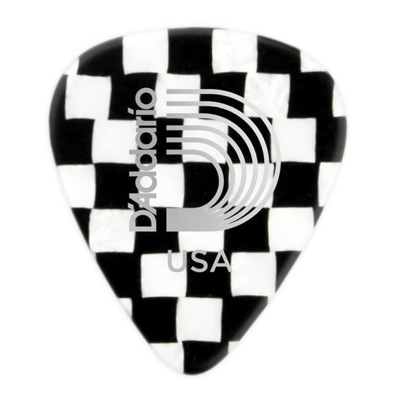 D'addario Planet Waves Guitar Checkerboard Celluloid Picks - 25 Pack