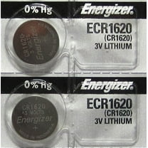 2 Energizer CR1620 Lithium 3V Coin Cell Batteries
