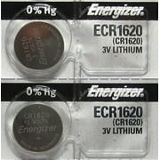 2 Energizer CR1620 Lithium 3V Coin Cell Batteries