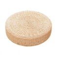 thumbnail image 2 of 2x Japanese Style Handcrafted Eco-Friendly Padded Knitted Straw Flat Seat Cushion, Hand Woven Tatami Floor Cushion Pad 40x40cm, 2 of 6