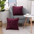 thumbnail image 6 of decorUhome Chenille Throw Pillow Covers 20x20 Set of 2, Soft Farmhouse Decorative Pillow Covers, Rhododendron(Pillow Cover Only, No Inserts Included), 6 of 9