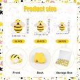 thumbnail image 2 of 50pcs Decorative Cute Bumble Bee, Yellow Waterproof Plastic Flat Back Bumble Bee, 2 of 5