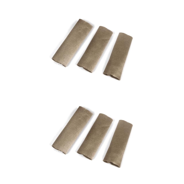 Paquete de 3 protectores de pelado de pesca Soidarity guantes antiarañazos para las yemas de los dedos mangas de protección Marron claro 2piezas