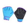thumbnail image 3 of 1 par de guantes de natación para entrenamiento de natación, para deportes acuáticos. Azul 18cmx19cm, 3 of 9
