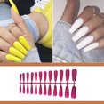 thumbnail image 2 of Qarigey Uñas postizas largas cortas de mano Multicolor uñas postizas manicura a la moda a juego pequeñas puntas de manos de cubierta Juegos de manicura Violeta, 2 of 5