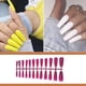 thumbnail image 2 of Qarigey Uñas postizas largas cortas de mano Multicolor uñas postizas manicura a la moda a juego pequeñas puntas de manos de cubierta Juegos de manicura Violeta, 2 of 5