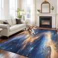 thumbnail image 2 of 5'x8' Area Rugs, Blue Yellow Indoor Outdoor Area Rug for Living Room Bedroom, Modern Abstract Art Washable Bathroom Rugs Kitchen Floor Carpet Mats Home Decor Aesthetic, 2 of 8