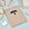thumbnail image 4 of 1 pc Cotton Linen Book Sleeve with Button Front Pocket Book Protector Fabric Book Covers for Book Lovers Rectangle BurlyWood 25x19x1.45cm Material: Cotton Linen, 4 of 8