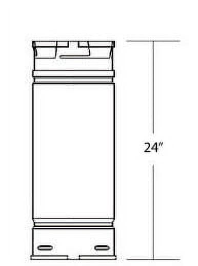 PelletVent Pro 4'' x 24' Galvalume Pellet Stove Chimney Pipe - 4PVP-24