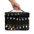 thumbnail image 3 of HELLHERO Coloured Lights Polyester Portable Makeup Cosmetic Bag Organizer Travel Makeup Case Portable Traveling Portable Hanging Organizer Portable Bathroom, 3 of 6
