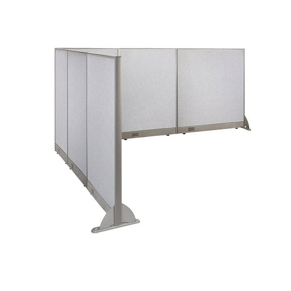 GOF L-shaped Freestanding Partition 114”D x 120”W x 48”H, Office Room Divider, Privacy Screen, Workstation Cubicle