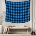 thumbnail image 5 of Black Blue Plaid Small Tapestry for Bedroom Wall Hanging Tapestry, Country Buffalo Checked Gingham Ceiling Backdrop Tapestries Poster Blanket Wall Decor for Teens Room Living Room Dorm 23" x 28", 5 of 8